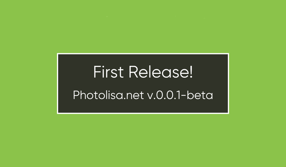 First release: Photolisa.net v.0.0.1-beta